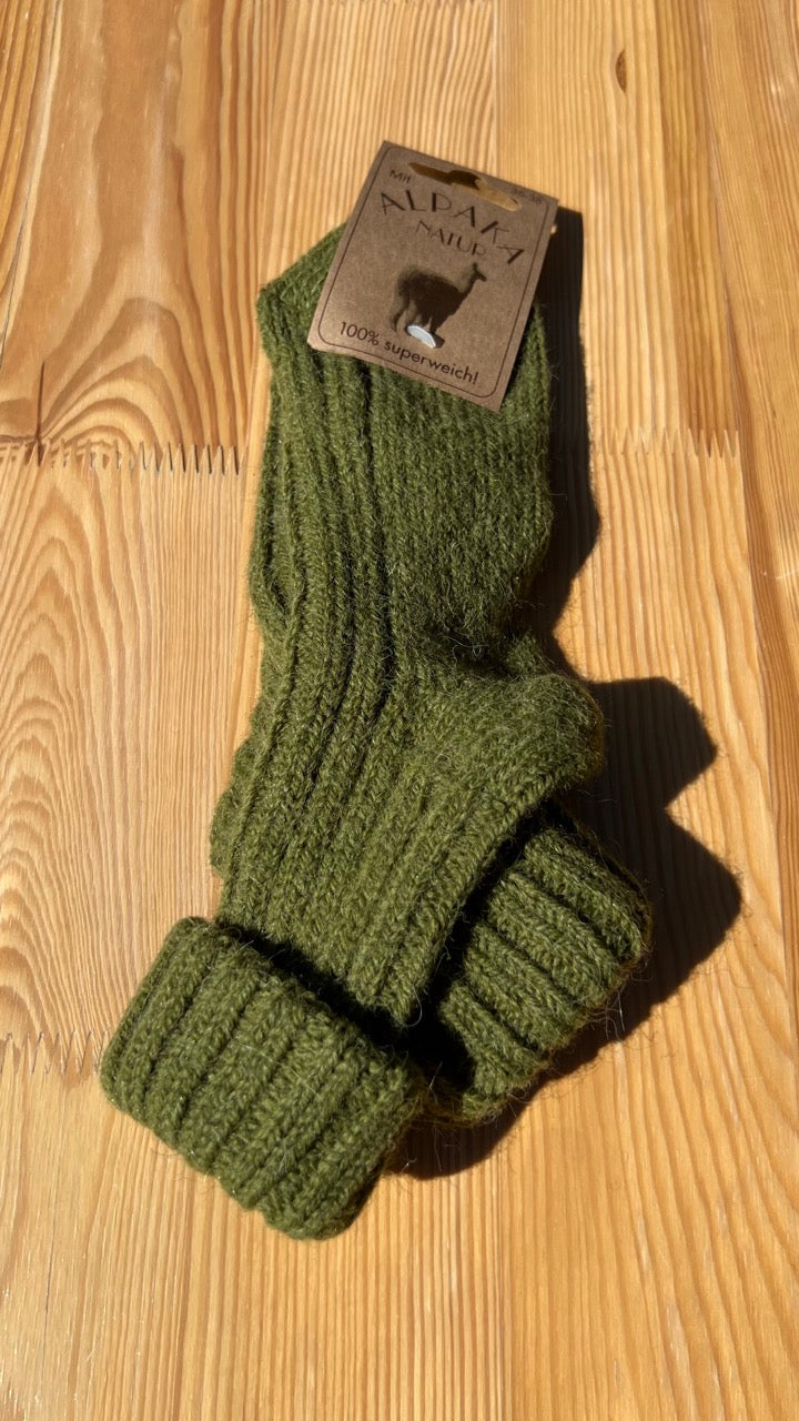 Umschlag-Söckchen mit Alpakawolle