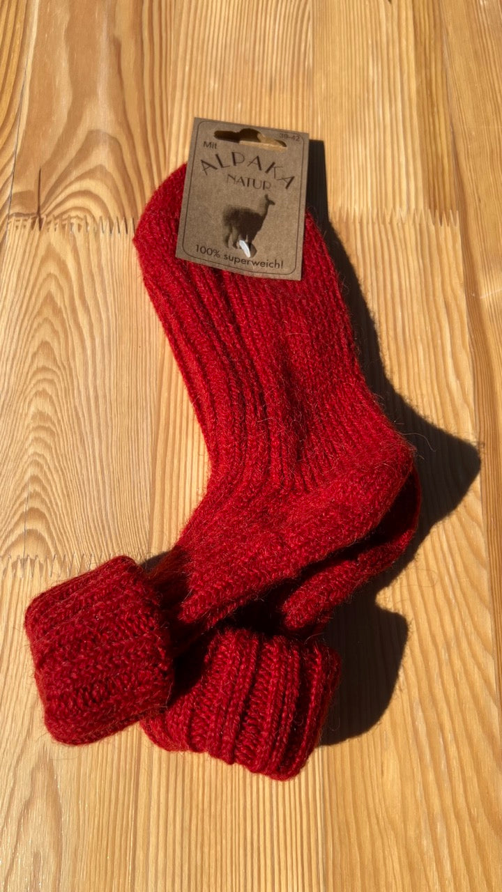 Umschlag-Söckchen mit Alpakawolle