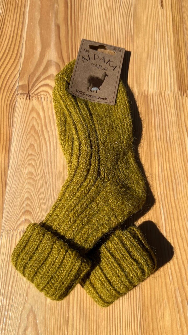 Umschlag-Söckchen mit Alpakawolle