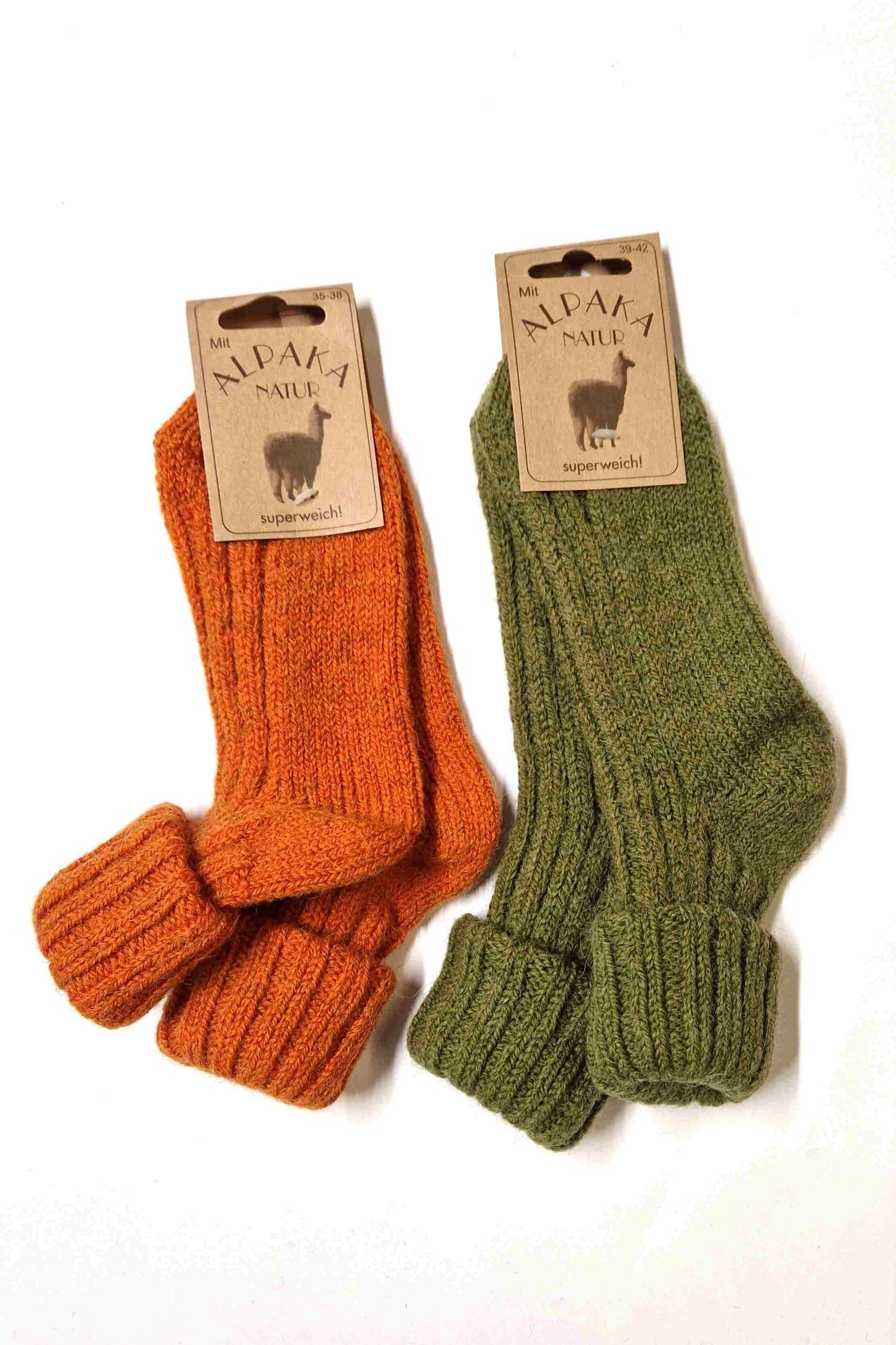 Umschlag-Söckchen mit Alpakawolle