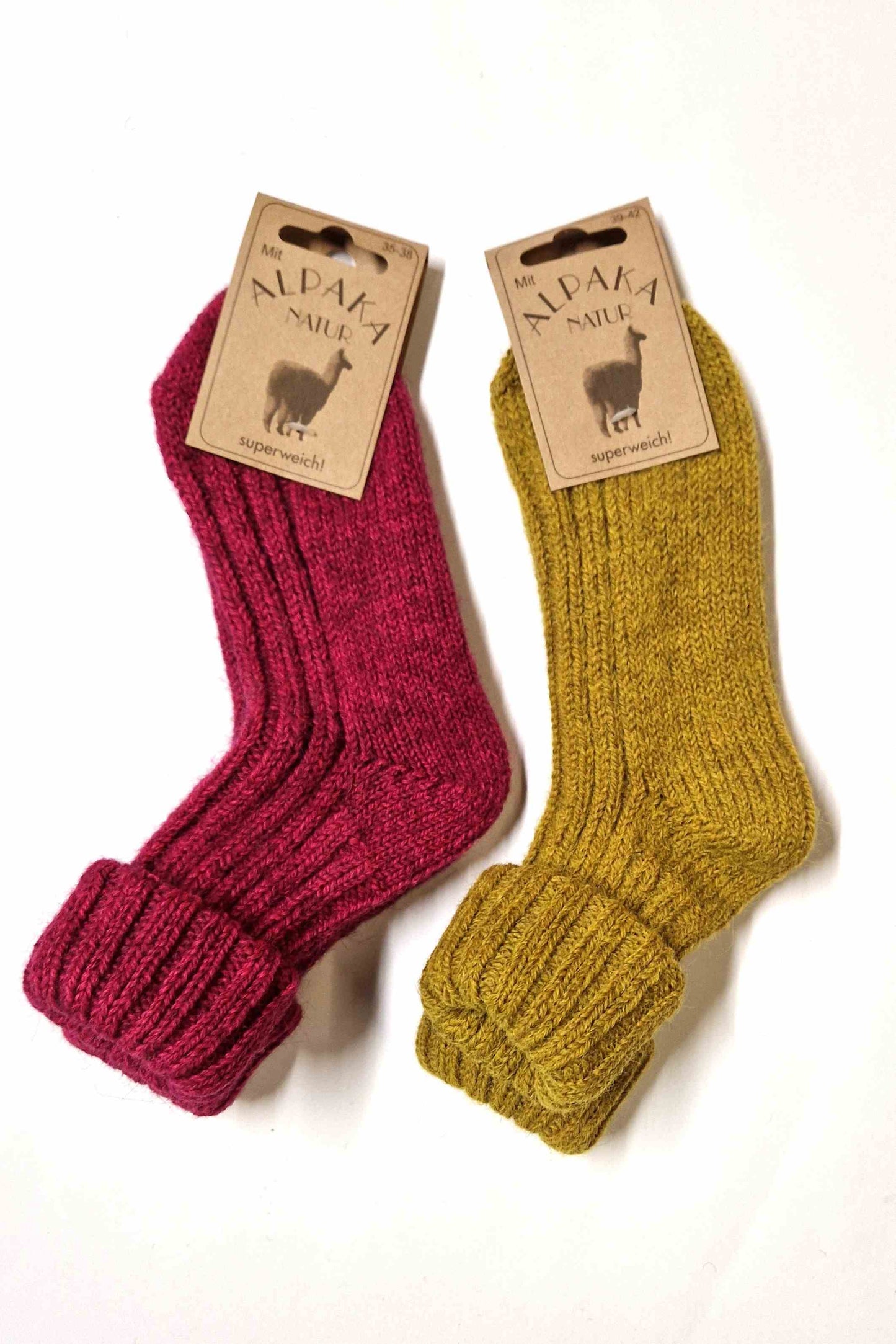 Umschlag-Söckchen mit Alpakawolle