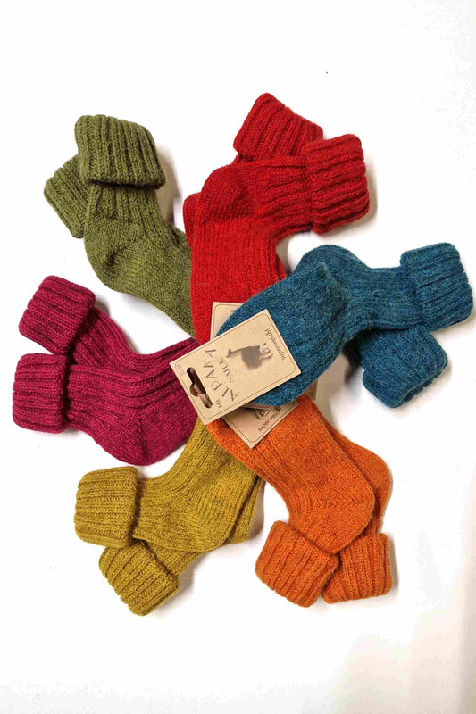 Umschlag-Söckchen mit Alpakawolle