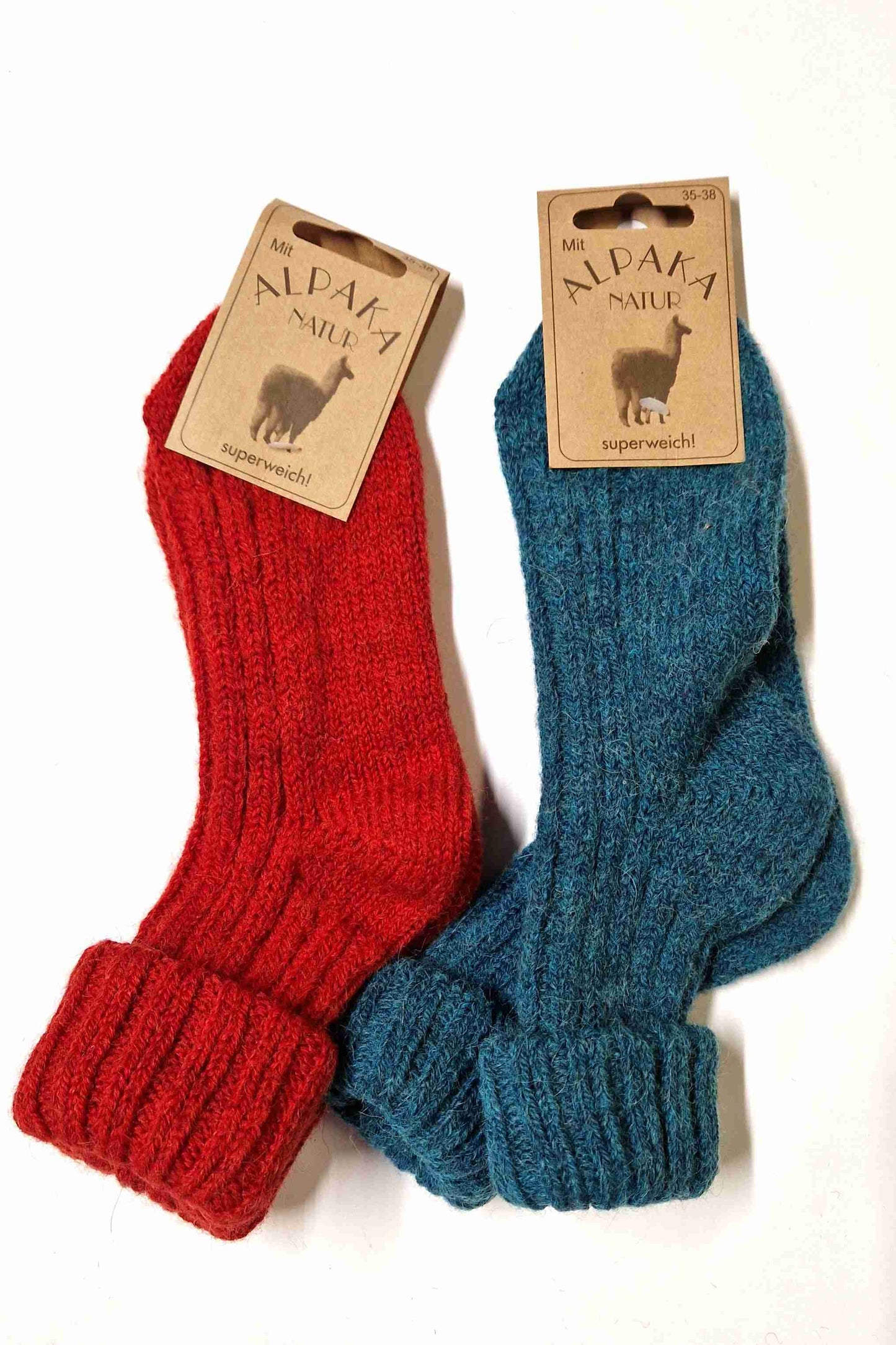 Umschlag-Söckchen mit Alpakawolle